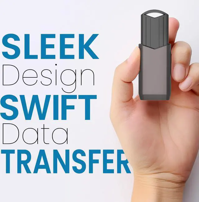 Alt view image 3 of 5 - Centon Electronics DataStick Push USB Flash Drive, Portable, High-Speed USB 3.2 Gen 2, No-Cap Design, R/W Speed of 1000/800, Versatile Data Stick, 1TB Storage Capacity, Graphite