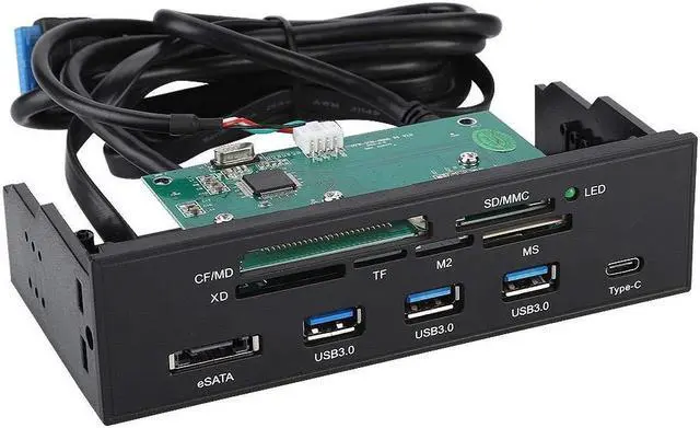 Main image of 5.25-inch Front USB 3.0 Interface 6 Slot Multifunctional Built-in Card Reader Instrument Panel PC Front Panel, Supports M2, MS, SD, XD, 64G CF Card