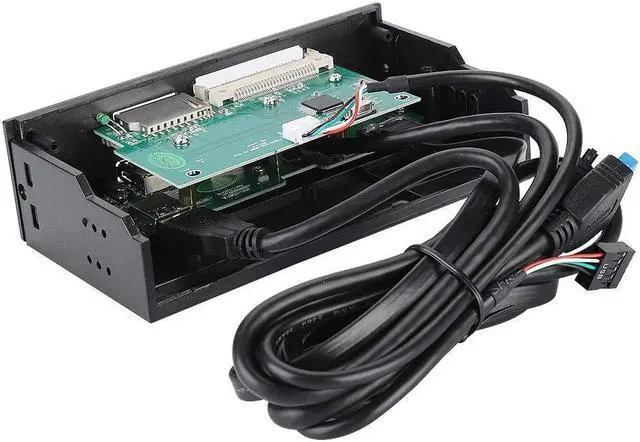 Alt view image 5 of 5 - 5.25-inch Front USB 3.0 Interface 6 Slot Multifunctional Built-in Card Reader Instrument Panel PC Front Panel, Supports M2, MS, SD, XD, 64G CF Card