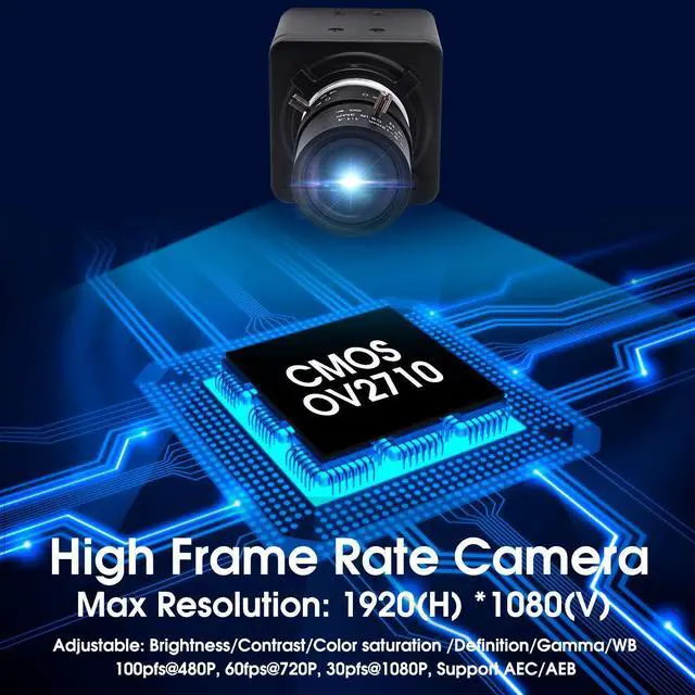 Alt view image 2 of 5 - SVPRO USB Camera with Zoom 2.8-12mm Varifocal Lens Webcam CMOS OV2710 High Frame Rate 100fps USB with Camera Full HD 1080P Mini Camera UVC Compliant for Laptop/Desktop,Drive Free Web Camera