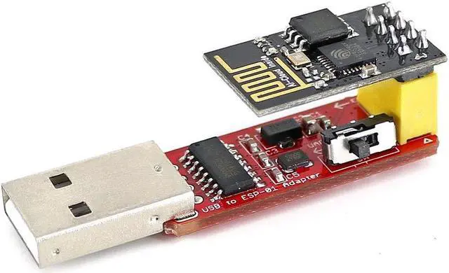 Alt view image 2 of 5 - Wishiot ESP8266 ESP-01S 4MB Serial WiFi Wireless Transceiver Module 6pcs + CH340G Programmer USB to ESP-01 Wireless Adapter Module 3pcs