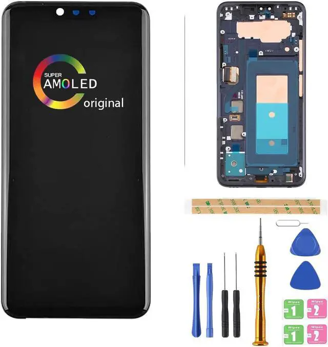 Main image of [Black Frame] Amoled LCD for LG V40 ThinQ Digitizer Screen Touch Assembly Replacement LCD Display V400N V405UA V409N V405TAB V405QA7 V405EBW 6.4 inch by BITANR