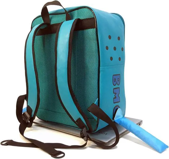 Alt view image 2 of 5 - BeeMore Cartoon Robot Travel Laptop Cute Backpack Blue PU Robot Animal BeeMore Finn Jake Adventure Trip Backpack Water Resistant College Computer Bag Gift for Men & Women Fits 15.6 Inch Notebook