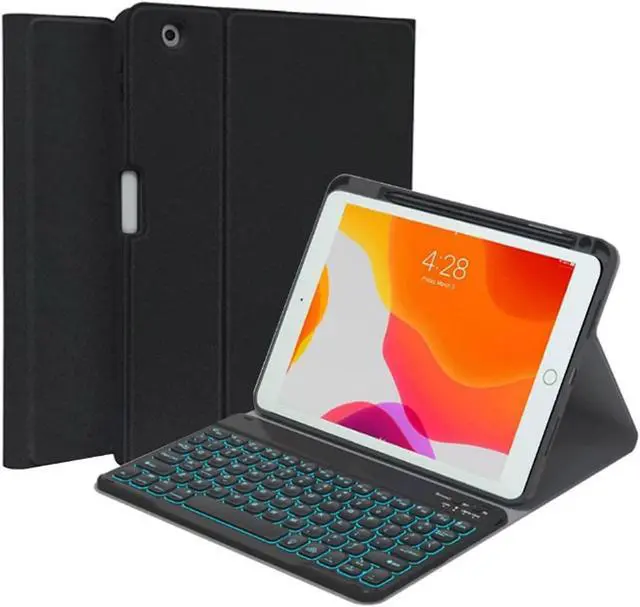 Main image of QYiiD Backlit Keyboard Case for iPad Pro 12.9-inch 2017/2015 (Old Model, 2nd & 1st Generation), Magnetically Detachable Wireless Keyboard, Smart Folio with Pencil Holder, Black
