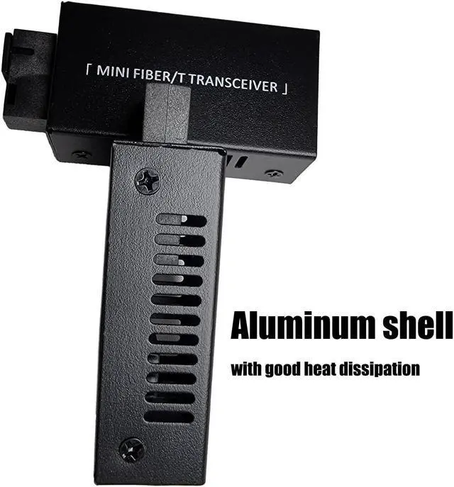 Alt view image 5 of 5 - iszo 1Pair Mini Gigabit Transceiver, Media Converter, A/B Optic Transceiver, SC 1.25G, RJ45 10/100/1000Mbps, 20km, Small Size, Fiber to Ethernet, Fiber Media Converter DC 5-12V, Plug and Play.
