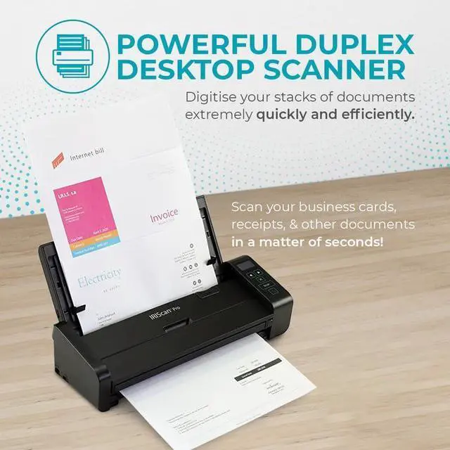 Alt view image 2 of 5 - IRIScan Pro v5PRO 20PPM/40IPM: Desktop Duplex Scanner, Receipt Scanner, ADF 20, Free PDF Editor, Scan to Word, Excel, Bus. Cards to Outlook, USB AC, Scan to Cloud