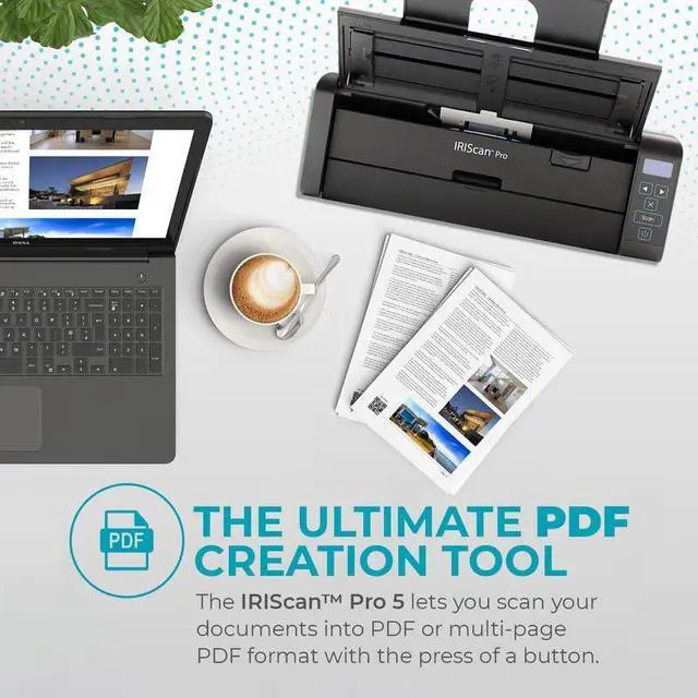 Alt view image 4 of 5 - IRIScan Pro v5PRO 20PPM/40IPM: Desktop Duplex Scanner, Receipt Scanner, ADF 20, Free PDF Editor, Scan to Word, Excel, Bus. Cards to Outlook, USB AC, Scan to Cloud