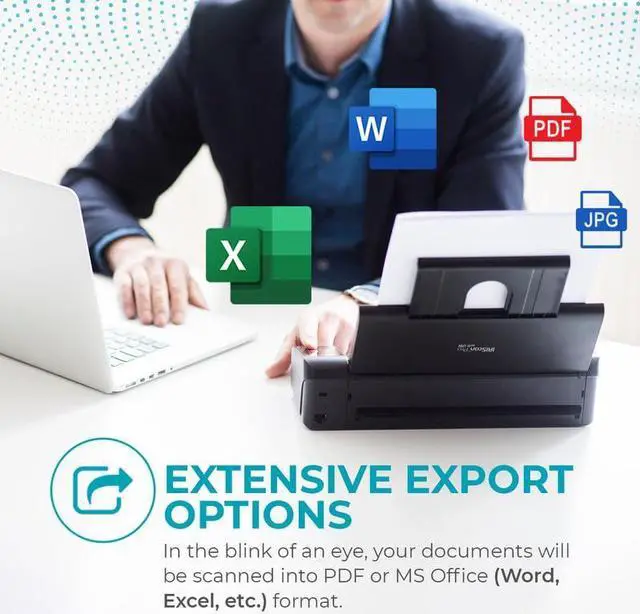 Alt view image 5 of 5 - IRIScan Pro v5PRO 20PPM/40IPM: Desktop Duplex Scanner, Receipt Scanner, ADF 20, Free PDF Editor, Scan to Word, Excel, Bus. Cards to Outlook, USB AC, Scan to Cloud