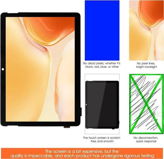 Alt view image 2 of 5 - Yoidesu Screen Replacement for 2 1901 1926 1927, 10.5 inches Thin and Light LCD Display Panel Professional Digitizer Assembly, Clear Display
