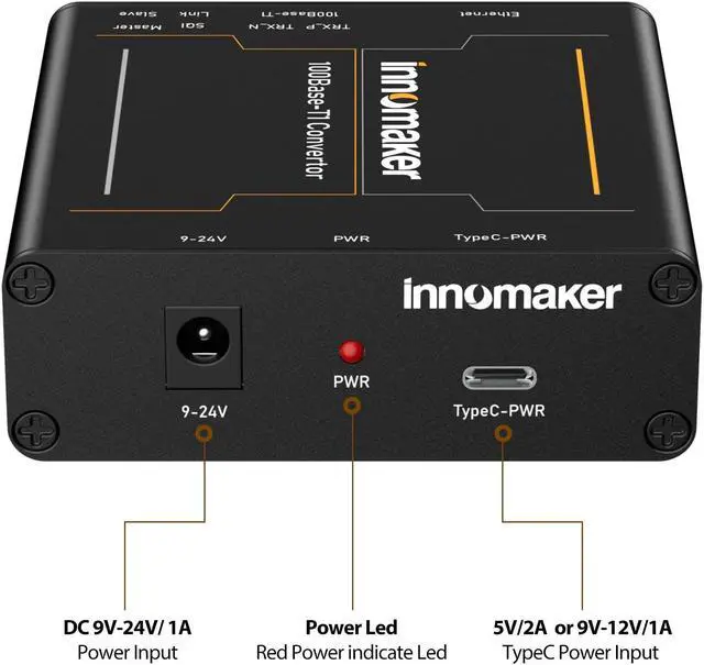 Alt view image 4 of 5 - innomaker 100BASE Ethernet Media Converter Device 2-Wire Ethernet 100BASE-T1 to Fast 100BASE-TX Automotive IEEE Compliant with 100Mbit/s Fullduplex Transmit