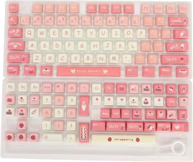 Main image of Jectse PBT Keycaps, 135 Keys Cute Keyboard Keycaps Cartoon PBT Dye Sublimation with Keycap Puller, Custom Keycaps for 61 87 96 98 104 108 Mechanical Keyboard