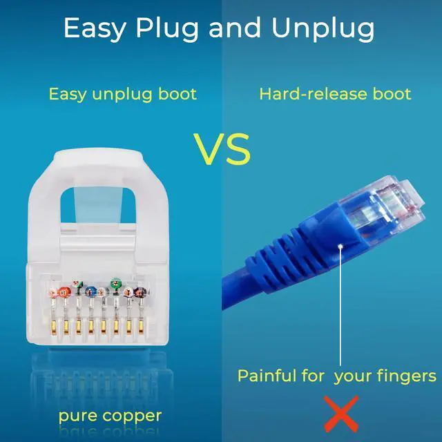 Alt view image 5 of 5 - Rapink Patch Cables Cat6 1ft (48 Pack), Ethernet Patch Cable 10G, Cat 6 Patch Cable for Patch Panel to Switch, Flexiable Cat 6 Ethernet Cable with Gold Plated White