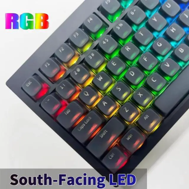 Alt view image 4 of 5 - FKZ GMK87 TKL Mechanical Keyboard Kit,80% Hot-Swap Tri-Mode BT 5.0/2.4G/USB-C Wireless RGB Gaming Keyboard Custom Gasket Mounted TFT LCD Screen Barebones Kit with DIY Knob for PC Mac(Black)