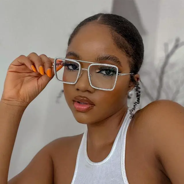 Alt view image 4 of 5 - Zeelool Diva Stylish Square Blue Light Blocking Glasses for Women ZJGM635348-02 Sliver