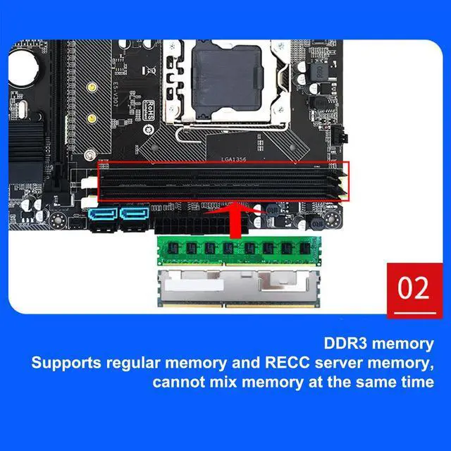 Alt view image 3 of 5 - X79 Motherboard Set with 6 Cores 12 Threads, 8GB DDR3, Indicator Light for PC