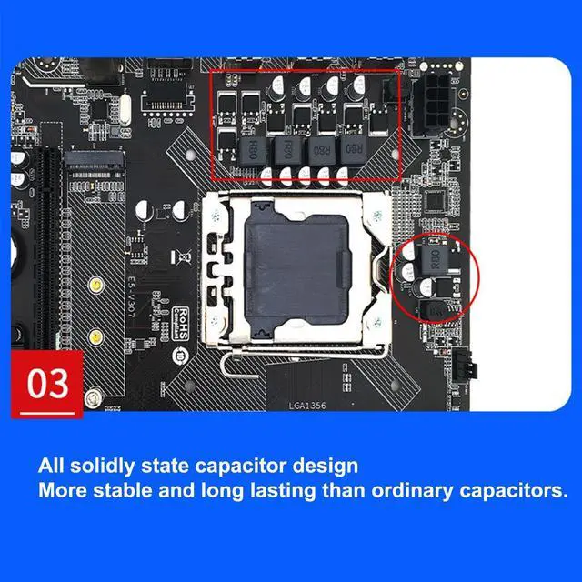 Alt view image 4 of 5 - X79 Motherboard Set with 6 Cores 12 Threads, 8GB DDR3, Indicator Light for PC