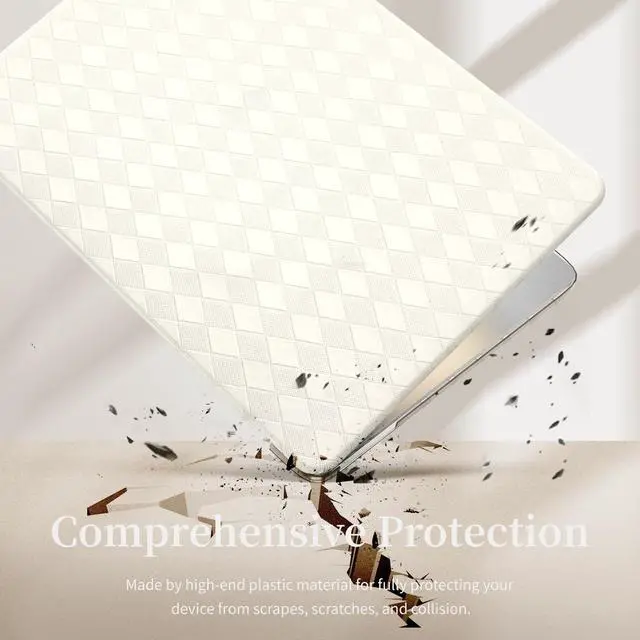 Alt view image 4 of 5 - BaayCerrie Beige Rhombic Design for A2337 A2179 A1932 MacBook Air 13 inch Case 2022 2021 2020 2019 2018