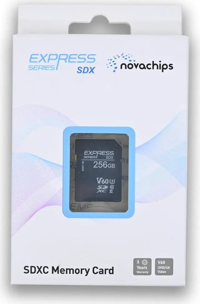 Alt view image 3 of 5 - Novachips 256GB Express SDXC V60 UHS-II Memory Card - Nikon/Panasonic/Canon/Sony/Fujifilm (NP467C256GTX3)