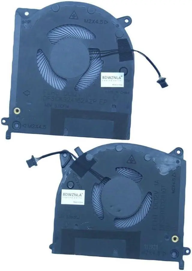 Alt view image 2 of 5 - BDWZNLA CPU & GPU Cooling Fan for Dell Alienware M15 R2 N18E P87F Gaming Laptop 0X9FRW DFSCK324162A2P DFS2013121H0T FLHT DC12V 1A