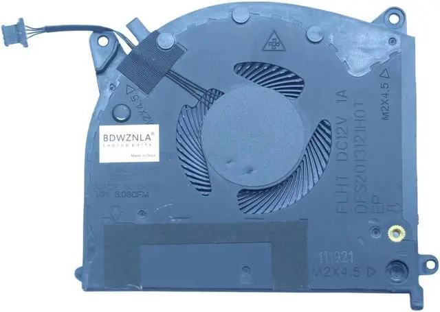 Alt view image 3 of 5 - BDWZNLA CPU & GPU Cooling Fan for Dell Alienware M15 R2 N18E P87F Gaming Laptop 0X9FRW DFSCK324162A2P DFS2013121H0T FLHT DC12V 1A