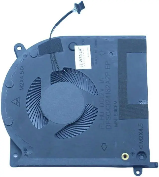 Alt view image 4 of 5 - BDWZNLA CPU & GPU Cooling Fan for Dell Alienware M15 R2 N18E P87F Gaming Laptop 0X9FRW DFSCK324162A2P DFS2013121H0T FLHT DC12V 1A