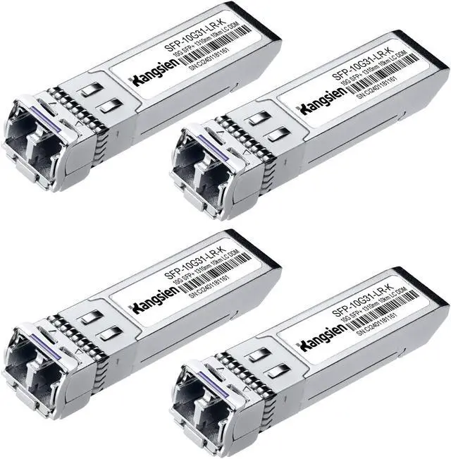 Main image of 10GBASE-LR SFP+ Module, 10G 1310nm Single Mode SFP LC Fiber Optic Transceiver, SFP+ Up to 10km Range, Compatible with Cisco SFP, Meraki, Ubiquiti, Mikrotik, Fortinet, TP-Link4 Pack