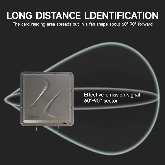 Alt view image 2 of 5 - Yanzeo SR691 UHF RFID Reader 9m Long Distance Outdoor IP67 9dbi Antenna USB RS485 Wiegand26/34 UHF Integrated Reader