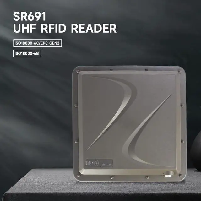 Alt view image 5 of 5 - Yanzeo SR691 UHF RFID Reader 9m Long Distance Outdoor IP67 9dbi Antenna USB RS485 Wiegand26/34 UHF Integrated Reader