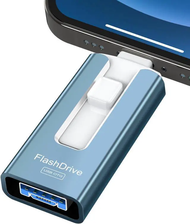 Main image of USB Flash Drive 512GB, Photo Stick Memory External Data Storage Thumb Drive Compatible for Phone, Pad, Android, PC and More Devices (Blue)