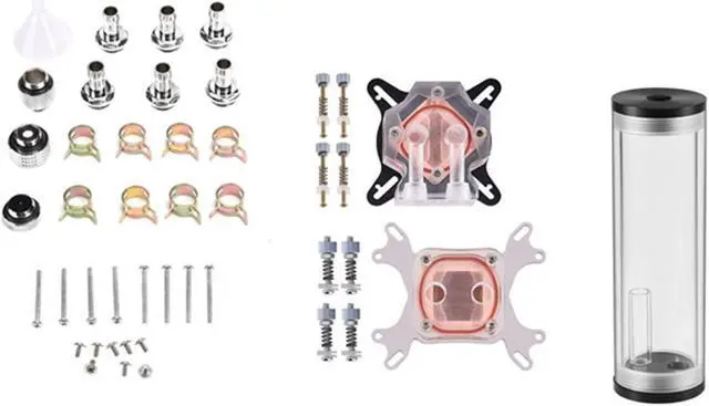 Alt view image 2 of 4 - Fans & Cooling,DIY 240mm Cooler CPUGPU Block Pump Reservoir LED Fan Heat Sink Compputer Water Cooling Kit