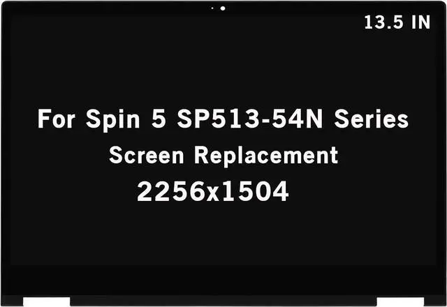Main image of HOYRTDE 13.5" New Screen Replacement for Acer Spin 5 SP513-54N N19W3 SP513-54N-58XD SP513-54N-53ZR SP513-54N-74V2 SP513-54N-56M2 Series 2256x1504 LCD Display Touch Screen Digitizer Assembly