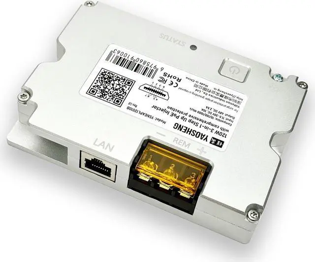 Alt view image 5 of 5 - 120W 3-in-1 Step Up PoE Injector with Comprehensive Protection for Standard Actuated Starlink