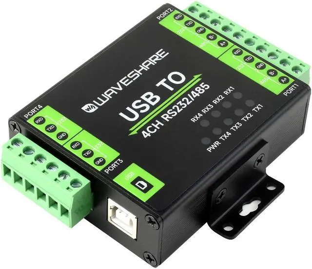 Main image of Industrial Isolated USB to RS232/RS485 Converter Adapter, with Original FT4232HL Chip, Supports USB to 4-CH RS232 or USB to 2-CH RS232 + 2-CH RS485, Compatible Linux, Android, Windows 11/10/8.1/8/7