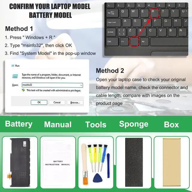 Alt view image 4 of 5 - RHKRKQN MN79H Laptop Battery Replacement for Dell XPS 13 Plus 9320 XPS9320-7523BLK-PUS XPS9320-7585SLV-PUS Series Notebook J7H5M 0J7H5M NXRKW 0NXRKW 11.55V 55Wh 4524mAh