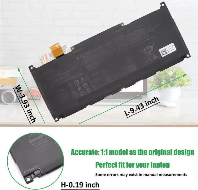 Alt view image 5 of 5 - RHKRKQN MN79H Laptop Battery Replacement for Dell XPS 13 Plus 9320 XPS9320-7523BLK-PUS XPS9320-7585SLV-PUS Series Notebook J7H5M 0J7H5M NXRKW 0NXRKW 11.55V 55Wh 4524mAh