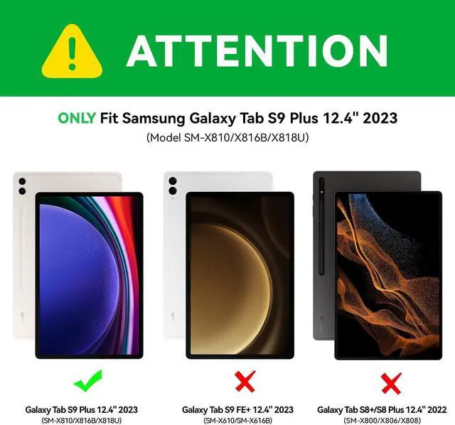 Alt view image 2 of 5 - GreenLaw Galaxy Tab S9 Plus Keyboard Case, 7-Color Backlit, Smart Touchpad, Magnetic Detachable Keyboard Case with S Pen Holder for Samsung Galaxy Tab S9+ Plus (SM-X810/X816B/X818U) Black