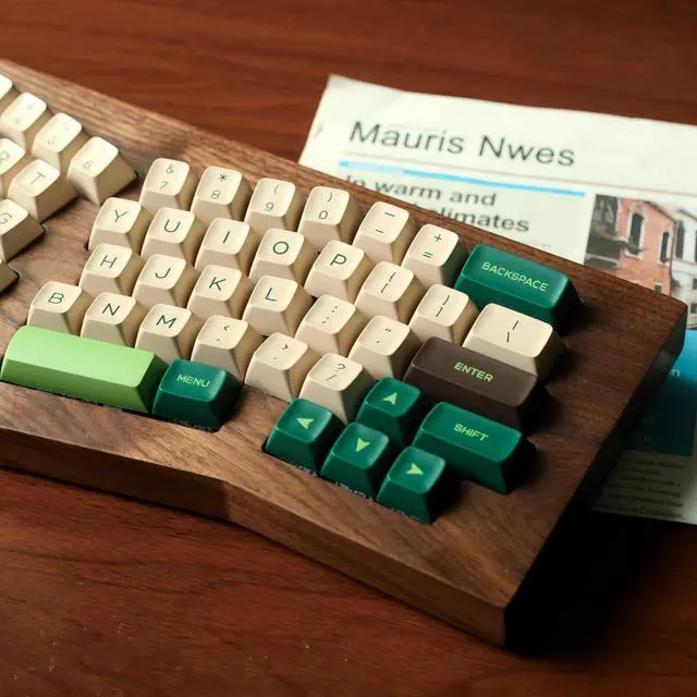 Alt view image 3 of 5 - REDQIN Avocado-Keycaps Double Shot PBT Keycaps 170 Keys SA Profile Retro Green and Beige Custom Keycap Set Compatible with Alice/60%/65%/75%/TKL/96%/100% US Layout MX Switches Mechanical Keyboard