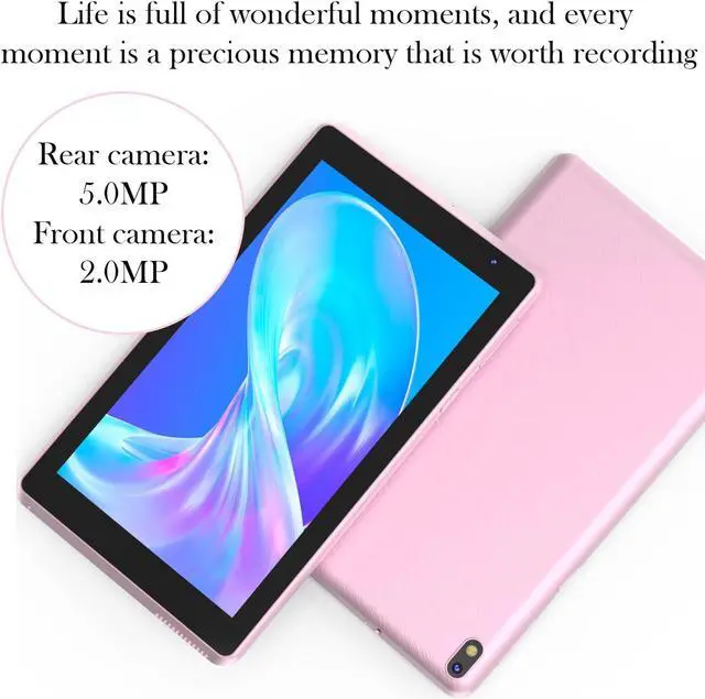 Alt view image 2 of 5 - WUIUHOU 2024 Tablet, Android 12, 7 Inch IPS Touch Screen, Quad-Core, 4GB+32GB (1TB Expansion), WiFi, BT, Screen Protector, Lightweight, Pink