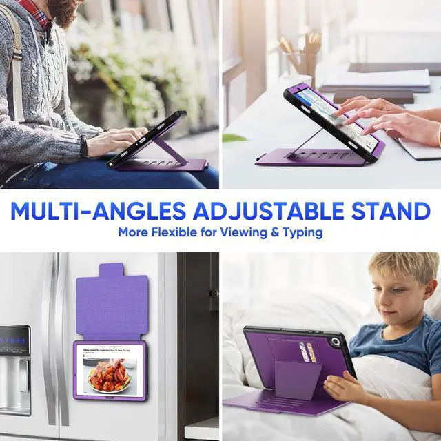 Alt view image 5 of 5 - SEYMAC stock Case for Samsung Galaxy Tab A9+ Plus 11'', Auto Sleep/Wake Case with Magnetic Multi-Angles Stand, Card Slot for Galaxy Tab A9+/ A9 Plus 11'' SM-X210/X216/X218, (Purple)