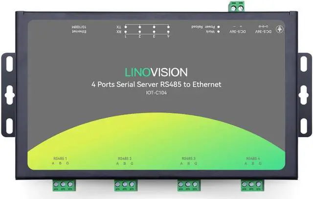 Main image of LINOVISION 4 Ports RS485 to Ethernet Converter, Modbus Gateway, Modbus RTU/TCP Conversion, Edge Computing, 4-Port Serial Device Server, RS485 to TCP/IP Convertor, Processor Upgraded