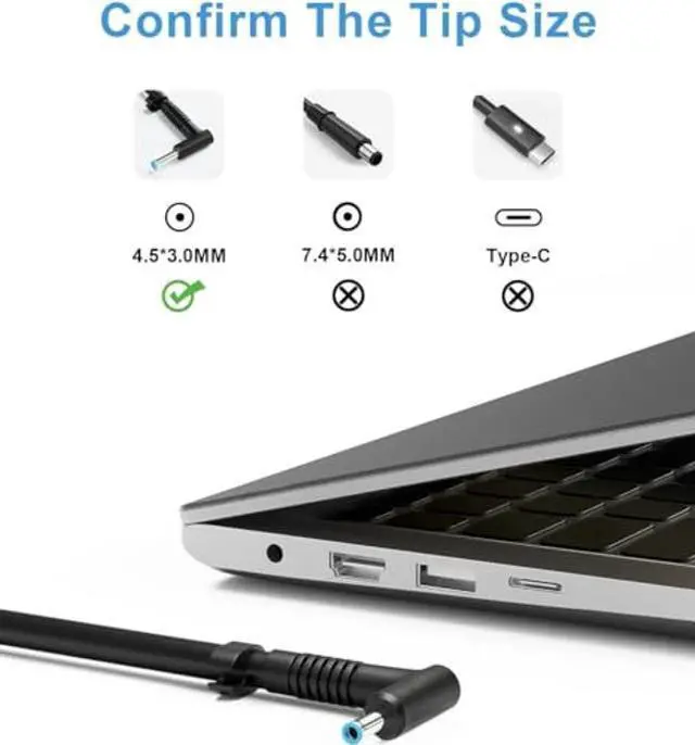 Alt view image 4 of 5 - 150W Laptop Charger for HP ZBook 15 17 G10 G9 G8 G7 917649-850 AC Adapter for Z Book Studio Fury Power G10 G9 G8 G7 OMEN Pavilion Gaming 15 17 Laptop Power Supply Cord 150 watt