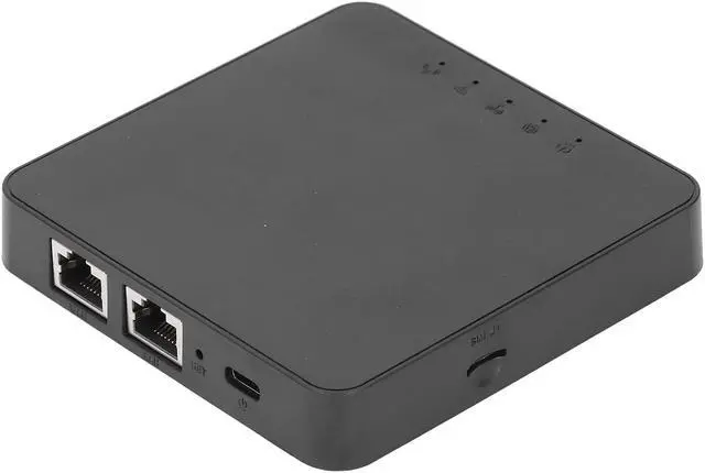 Main image of 4G LTE Router, 2 Gigabit Ethernet Ports Ultra Compact SIM Modem Mobile Hotspot for Travelling Campers and Security Cameras.