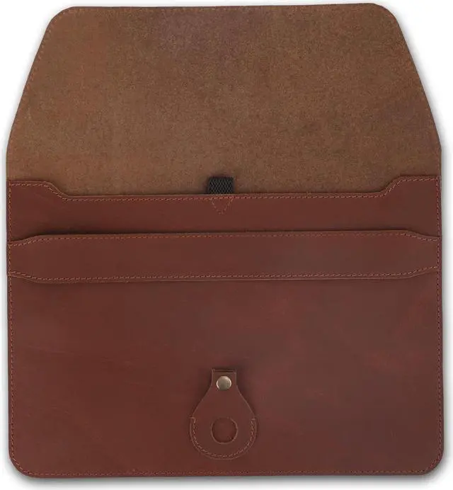 Alt view image 5 of 5 - CestAntiQ, Leather Laptop Sleeve Compatible with MacBook Pro 13-13.3 Inch Notebook M3 M2 M1 Chip Pro Max 24-21 / MacBook Air 14, Laptop Bag Case with Pen Holder (Tan)