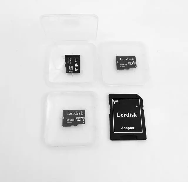 Alt view image 4 of 5 - Lerdisk Factory Wholesale Micro SD Card 256GB U3 Pack of 3 in Bulk MicroSDXC with Adapter Produced by Authorized Licencee(256GB)