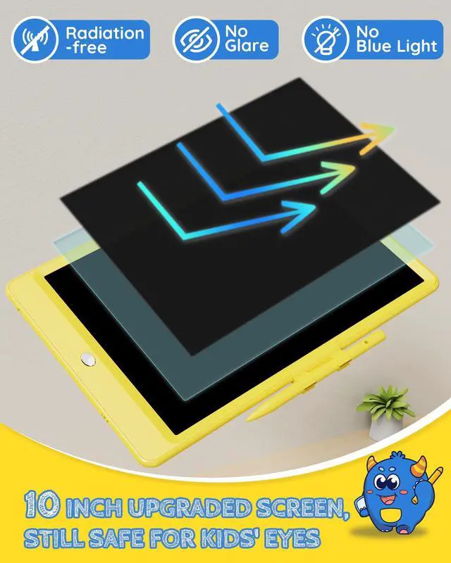 Alt view image 4 of 5 - TEKFUN 10Inch LCD Writing Tablet Doodle Board