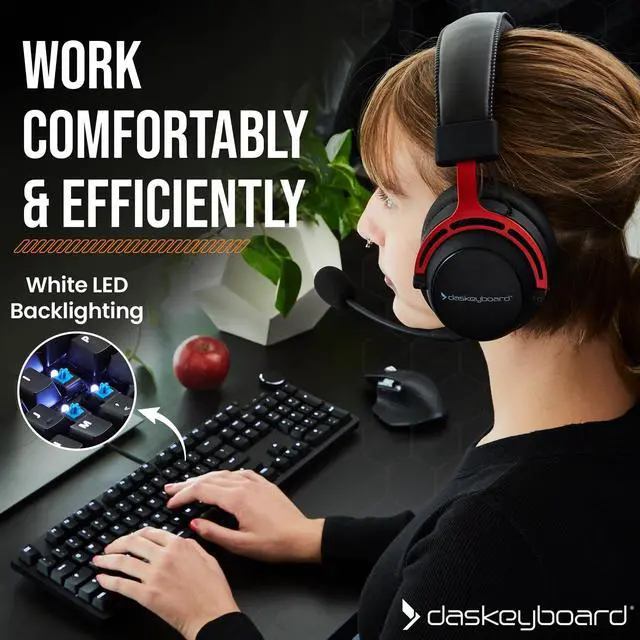 Alt view image 3 of 5 - Das Keyboard 6 Professional Backlit Wired Mechanical Keyboard  Clicky Cherry MX2A Blue Switches, Shine-Through Keycaps, 2-Port USB C Hub, Media Controls, Durable Aluminum Enclosure, Volume Knob, NKRO