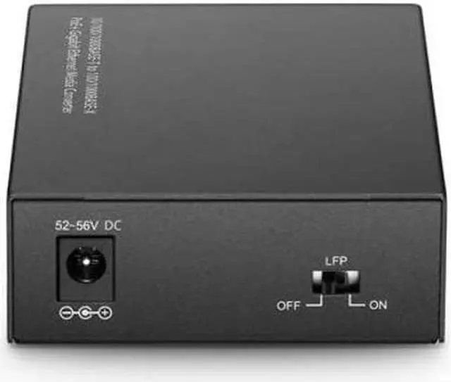 Alt view image 2 of 4 - QSFPTEK 1G Gigabit Ethernet PoE+ Media Converter, Fiber to Ethernet Converter with 1x 10/100/1000Base-T to 1x 100/1000Base-X SFP Slot, AC 100V~240V or DC 5~12V Optional