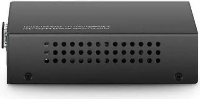 Alt view image 4 of 4 - QSFPTEK 1G Gigabit Ethernet PoE+ Media Converter, Fiber to Ethernet Converter with 1x 10/100/1000Base-T to 1x 100/1000Base-X SFP Slot, AC 100V~240V or DC 5~12V Optional