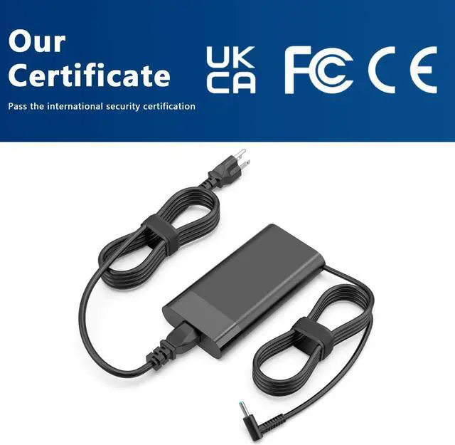 Alt view image 5 of 5 - 200W Gaming Laptop Charger Compatible with HP Omen 15 17/Victus Gaming 15 15t 16/ZBook Studio Fury 15 17 G10 G9 15-fa1010nr 15t-fa100 15z-fb100 16t-s000 ZBook 15u G3 G4 Workstation AC Adapter