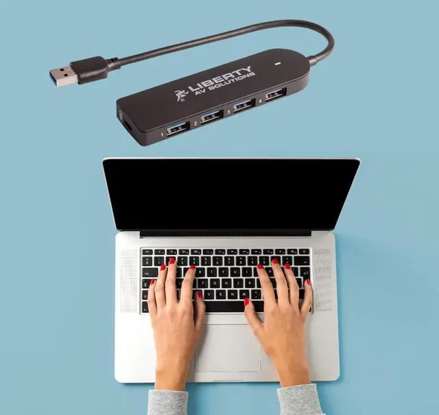 Alt view image 2 of 3 - DigitaLinx DL-4USB-HUBP Powered USB 4 Port USB 3.0 Hub